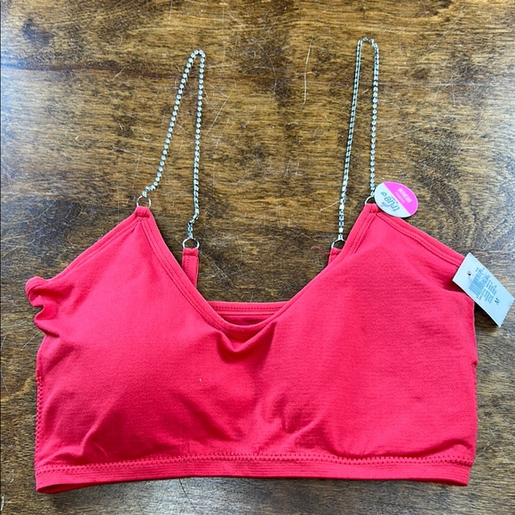 Red Rhinestone‎ strap medium Bralette - Picture 1 of 10